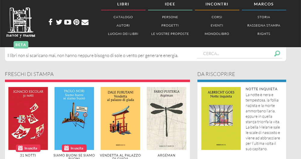 Marcos y Marcos, nel nuovo sito il tour tra i “luoghi dei libri”