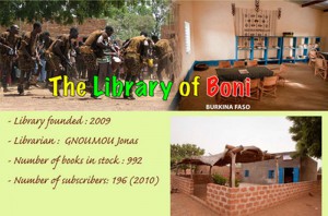 La libreria nel villaggio di Boni, in Burkina Faso