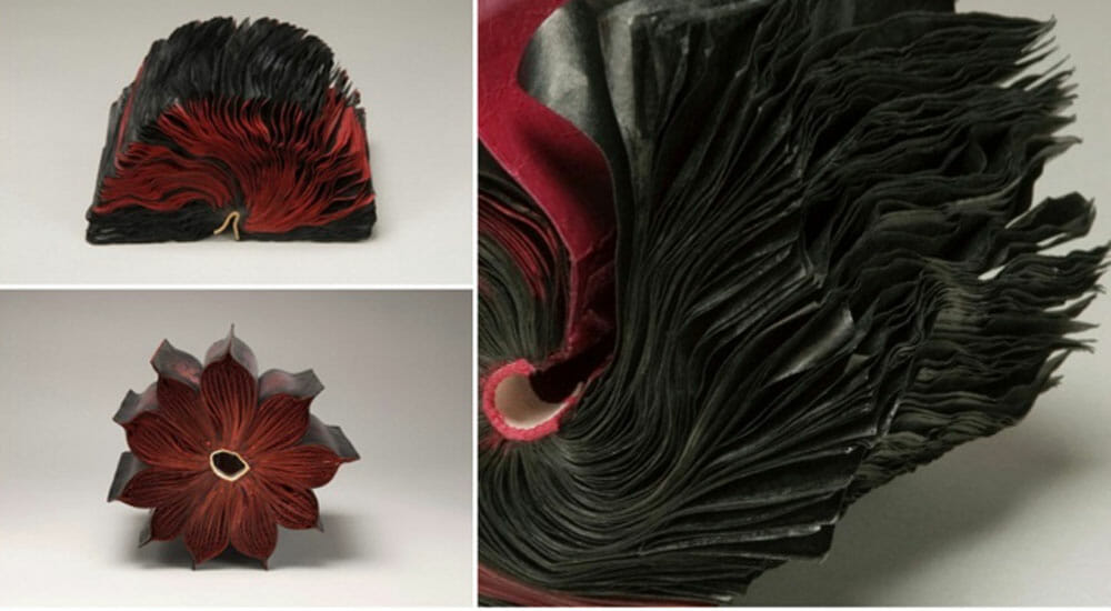 I libri “fossili” dell’artista che “essicca” i volumi per renderli eterni