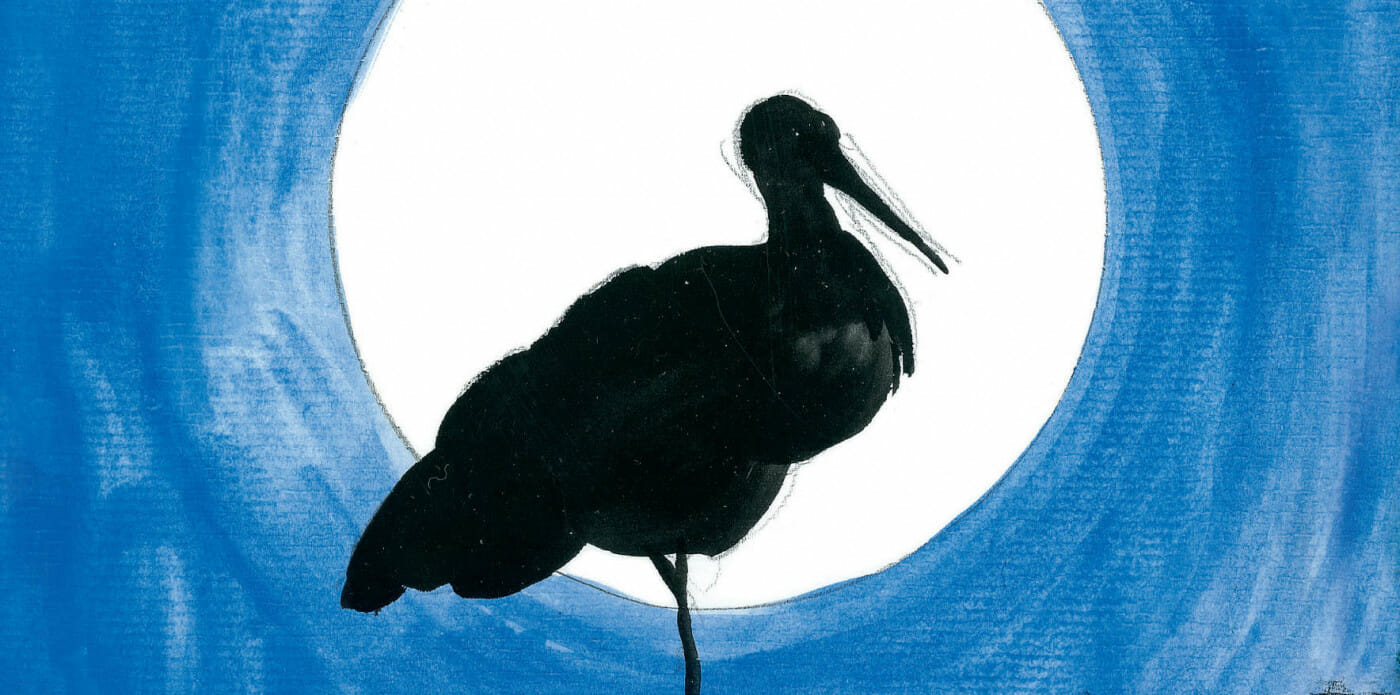 La favola della cicogna Nilou nella fantasia di un illustratore