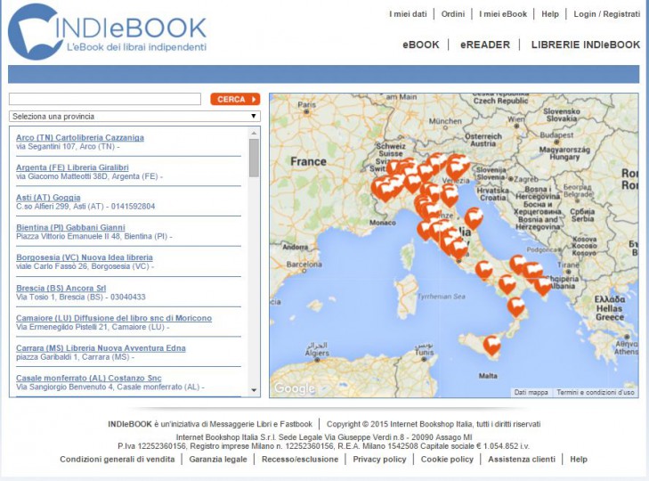 home ricerca librerie indiebook