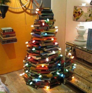 Albero di natale con i libri