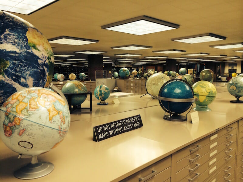 mappamondi biblioteca Milwaukee