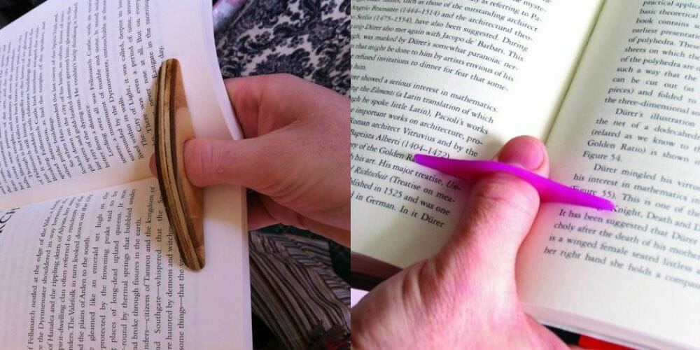 Il “reggi libro” da dito e altre comodità per leggere