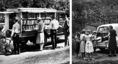 Quando le biblioteche erano itineranti: alcune foto vintage