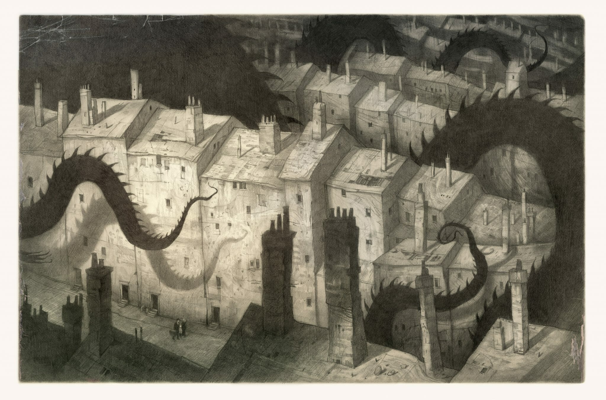 shaun tan approdo illustrazione