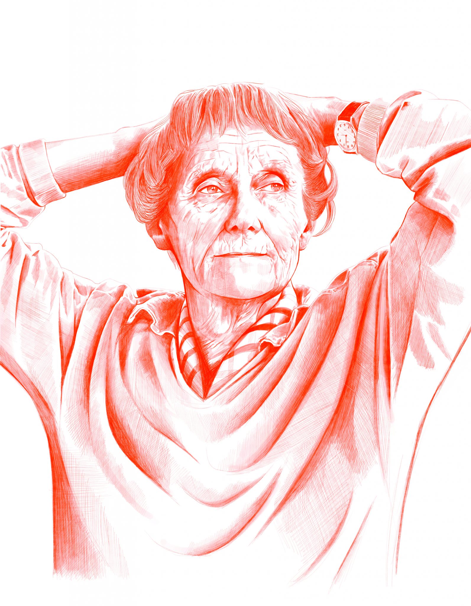 Astrid Lindgren disegnata da Justine Lecouffe - Credit 2016 Timbuktu Labs, Inc.