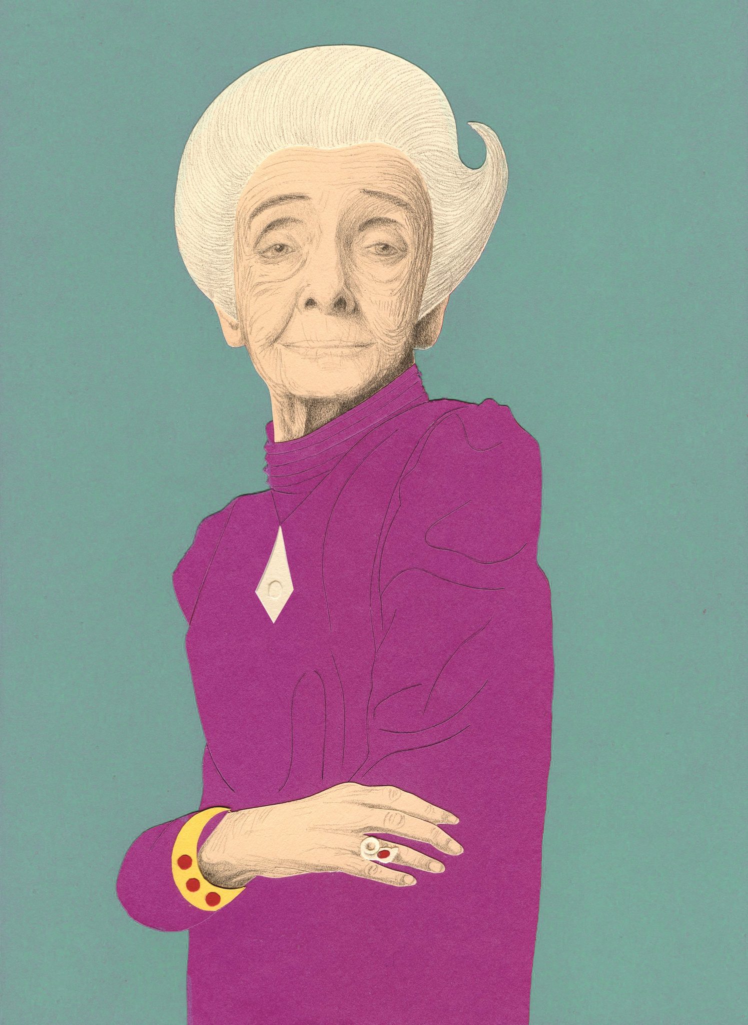 Rita Levi Montalcini disegnata da Cristina Amodeo - Credit 2016 Timbuktu Labs, Inc.