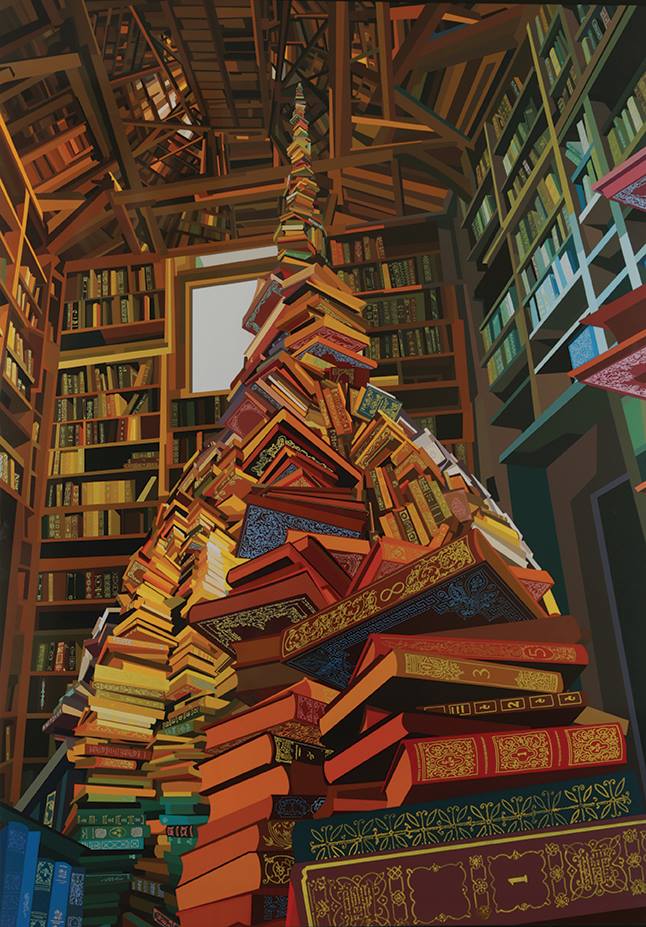 Bookpaintings pierpaolo rovero libri libreria 5