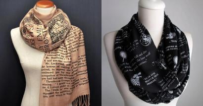 Sciarpe e foulard a tema: idee regalo per lettrici e lettori