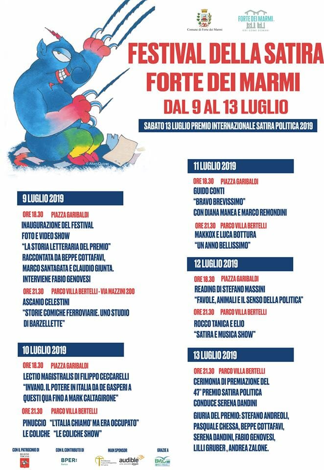 Festival satira politica forte dei marmi programma