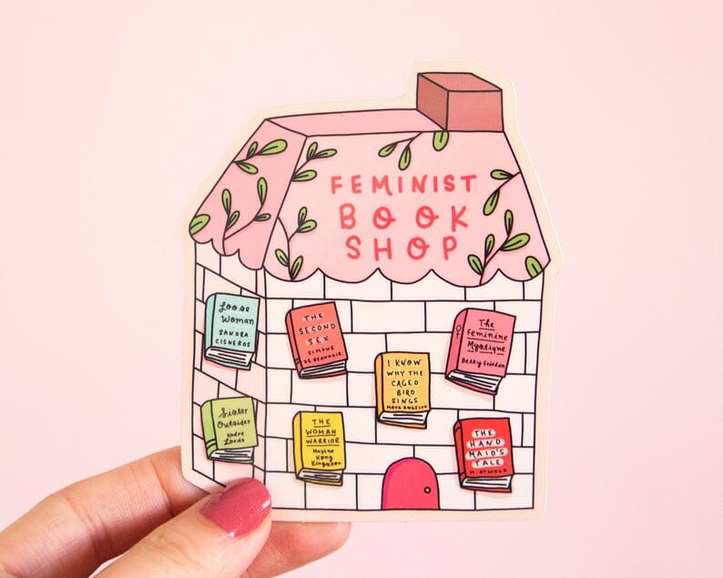 adesivo letterario libreria femminista