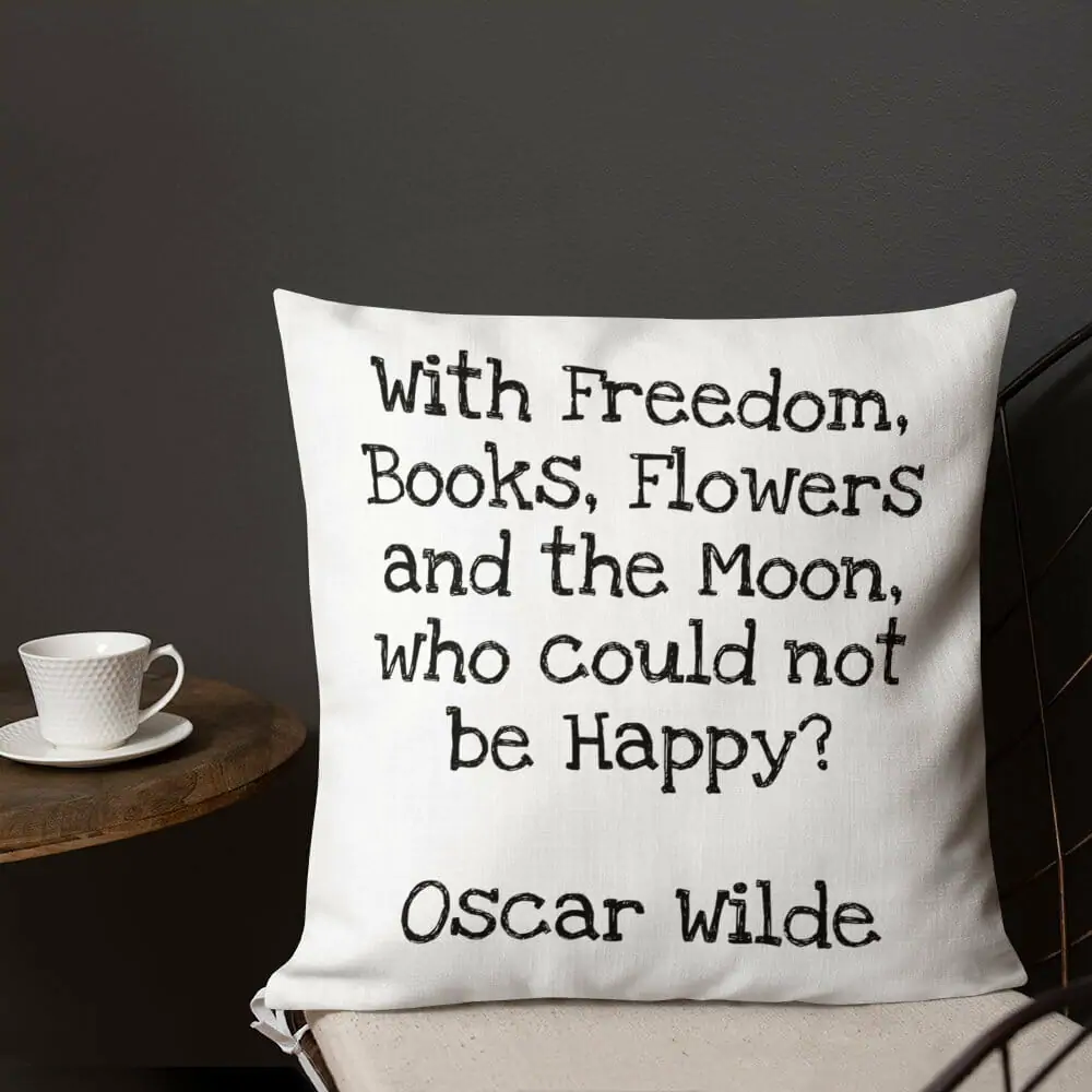 cuscino letterario Oscar Wilde regalo lettori