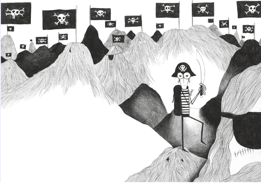 illustrazione la montagna pirata