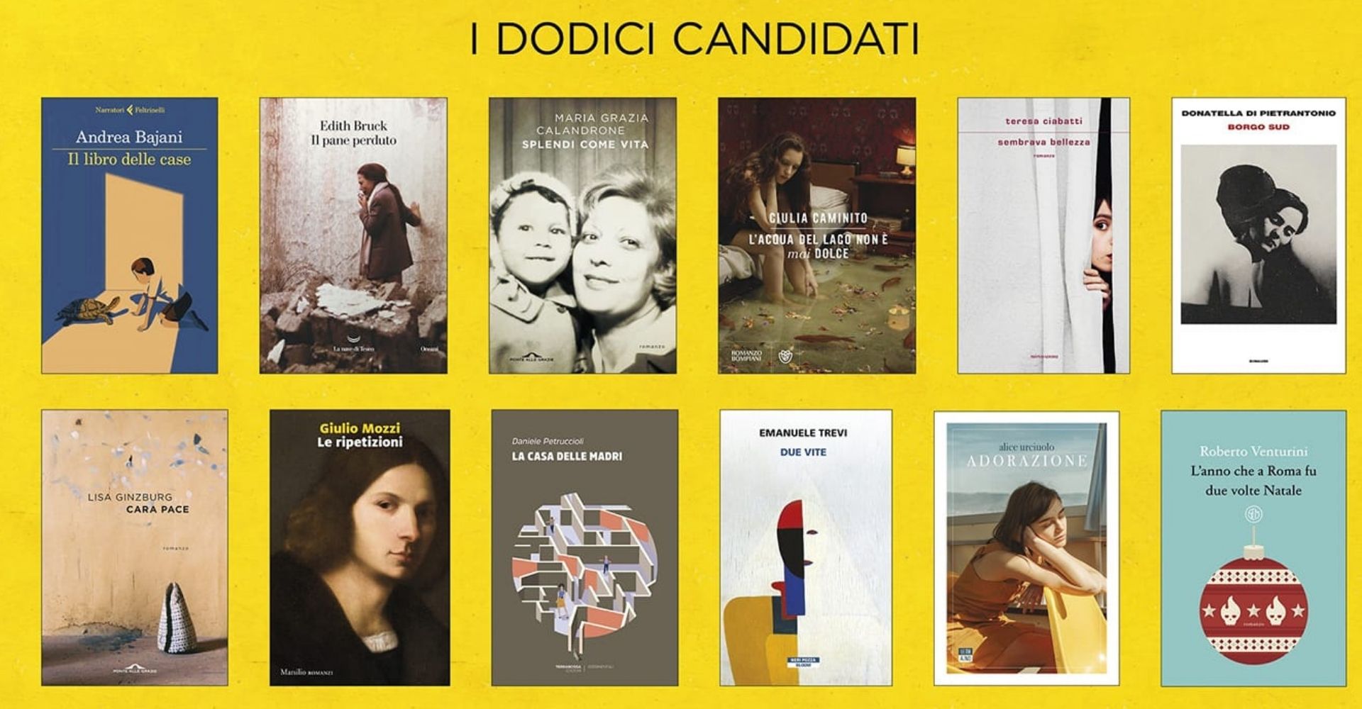 I 12 libri finalisti candidati al Premio Strega 2021