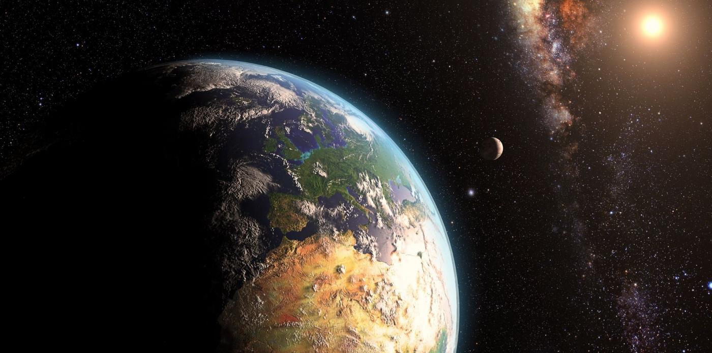 Un lato del pianeta terra visto dallo spazio