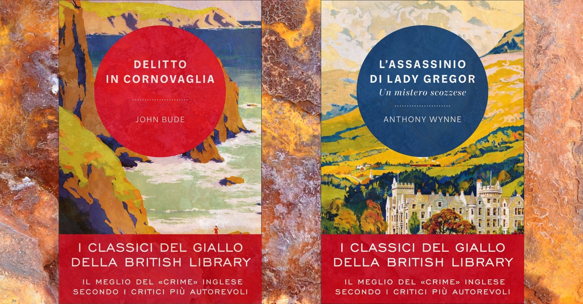 Cover dei libri Delitto in Cornovaglia e L'assassinio di Lady Gregor