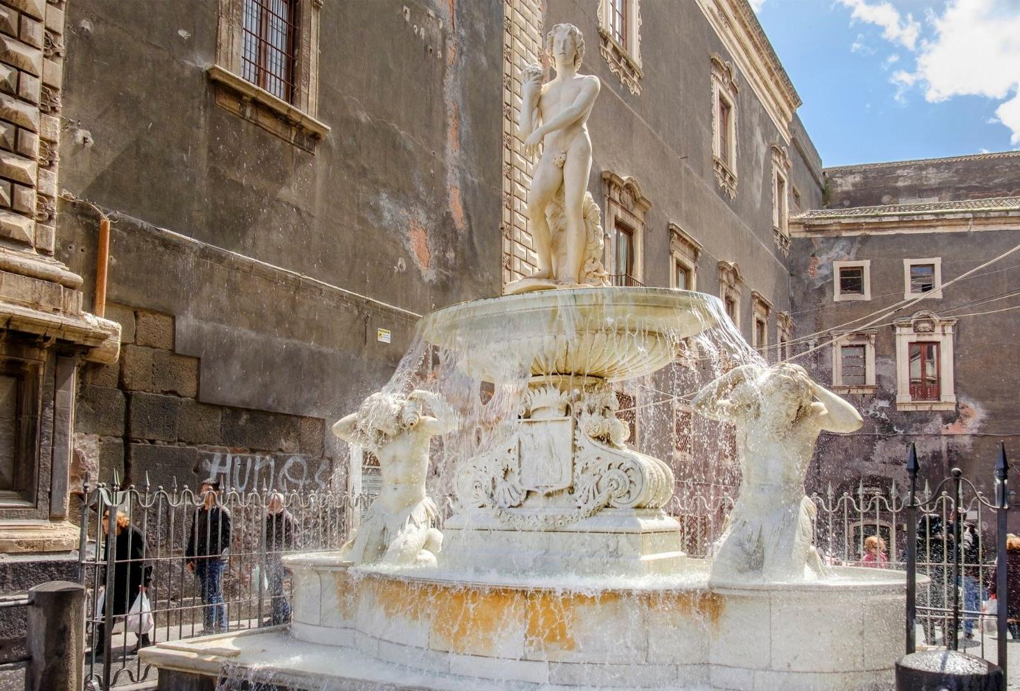 La fontana dell'Amenano a Catania
