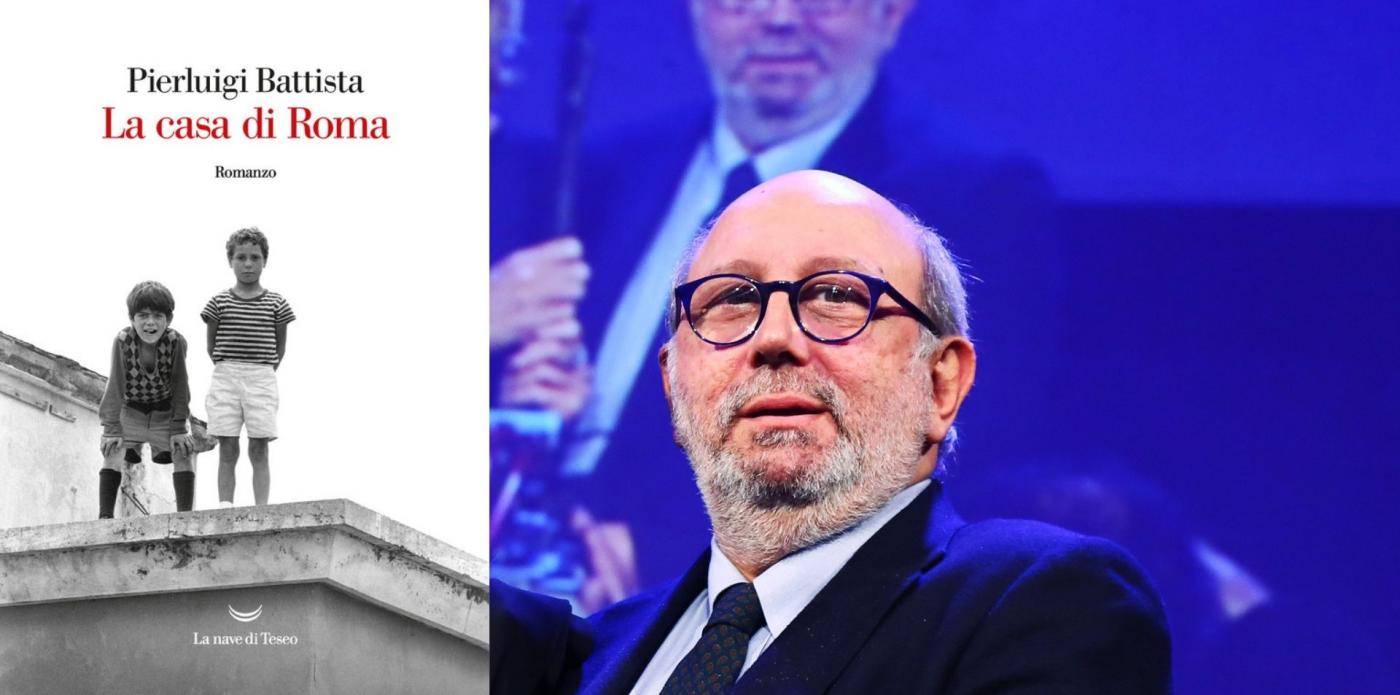 Copertina del libro La casa di Roma e foto dell'autore, Pierluigi Battista