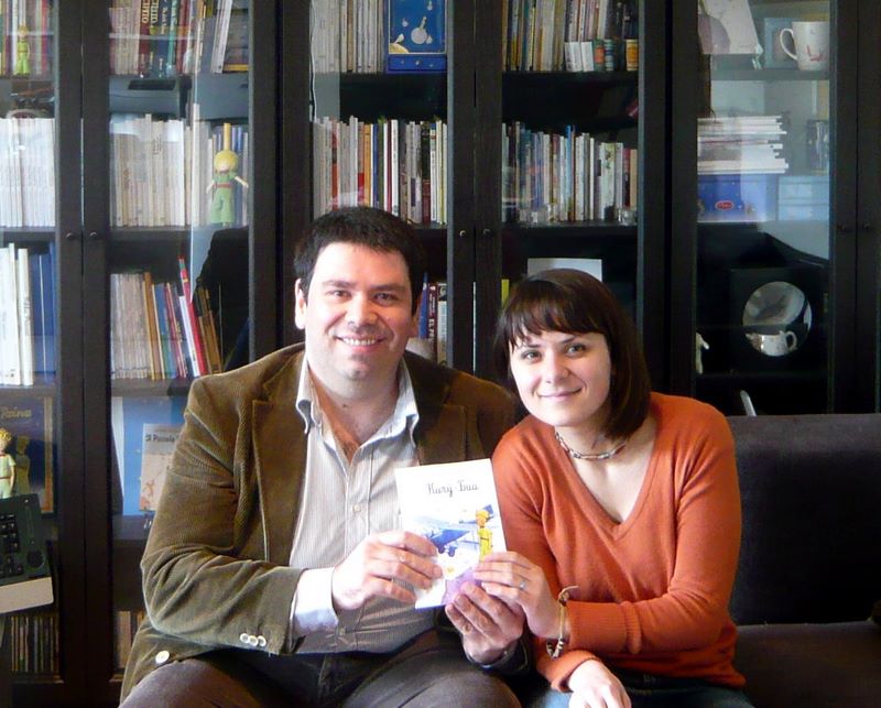 Antonio M. Fragomeni con Nathalia Bayrak, linguista e responsabile dell’edizione in altai, lingua turcica parlata in Siberia