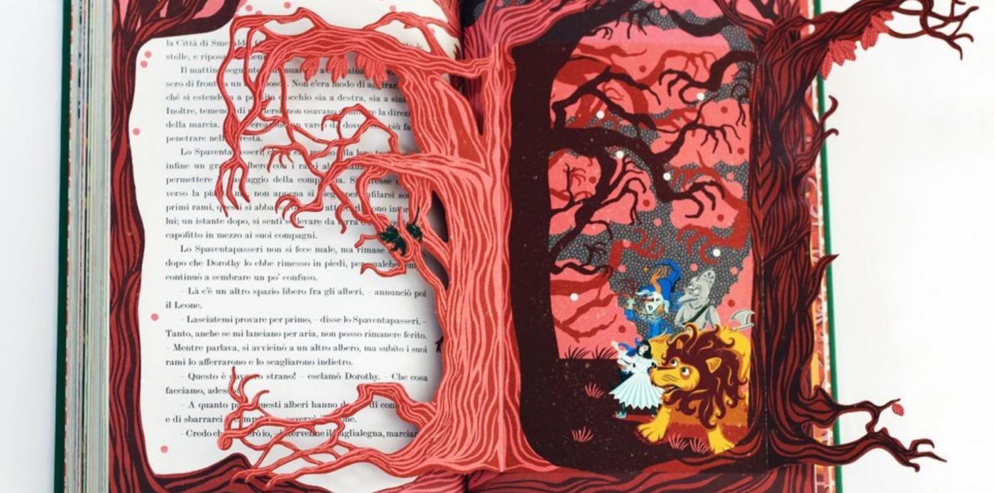 Dettaglio di un'illustrazione contenuta nel libro Il meraviglioso mago di Oz pubblicato da L'ippocampo edizioni