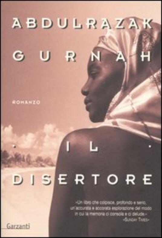 Copertina del libro Il disertore di Abdulrazak Gurnah, vincitore del Premio Nobel per la Letteratura 2021