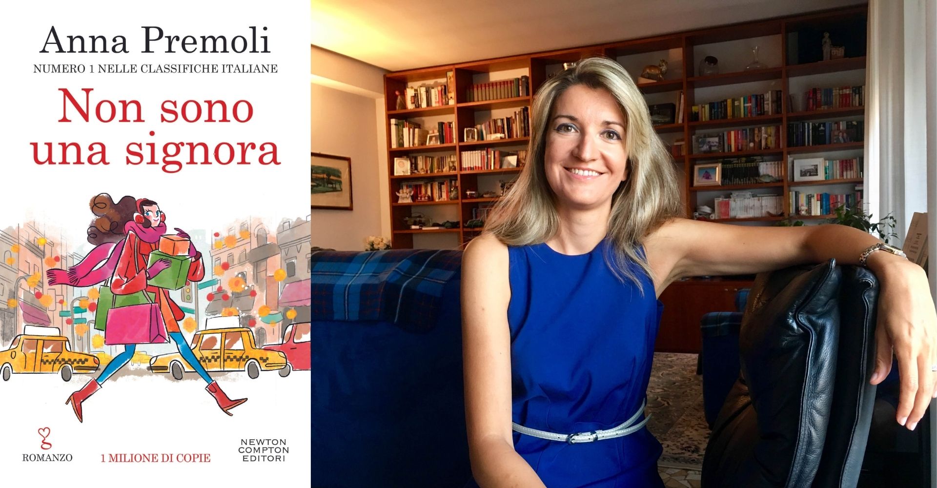 L'autrice Anna Premoli e la copertina del suo libro Non sono una signora