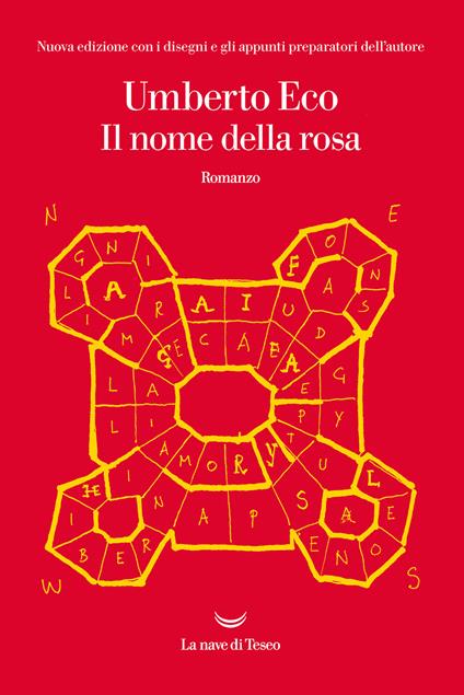 Copertina di uno dei romanzi storici più famosi del Novecento, ovvero Il nome della rosa di Umberto Eco