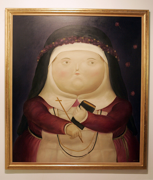 il dipinto Santa Rosa de Lima di Botero, esempio di iperbole