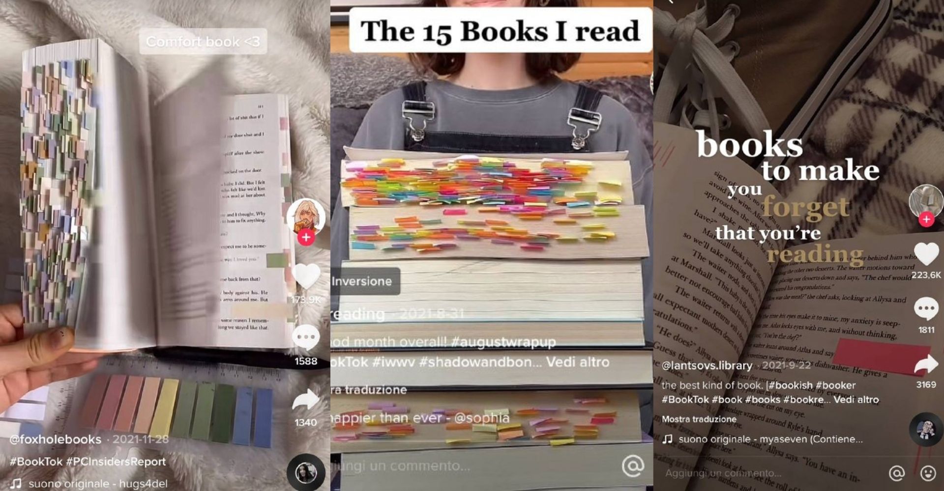 Post-its between novels: The new and colorful trend of Tik Tok