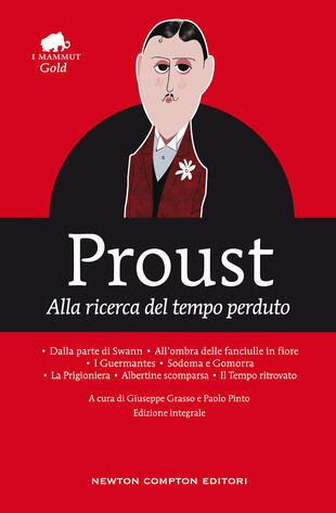 Copertina del libro Alla ricerca del tempo perduto di Marcel Proust, annoverabile fra i romanzi psicologici del primo Novecento
