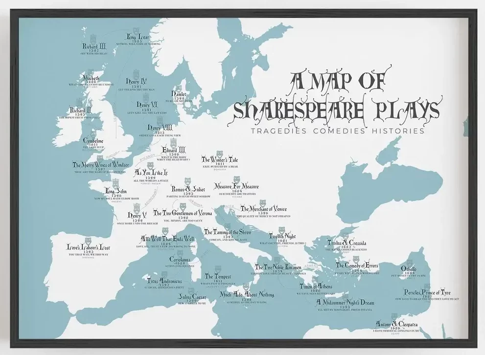 mappa letteraria shakespeare