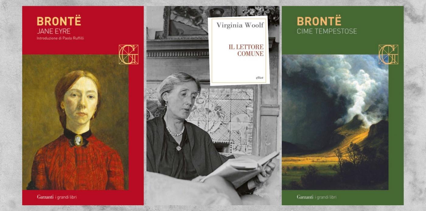 Copertine dei libri Jane Eyre, Il lettore comune e Cime tempestose