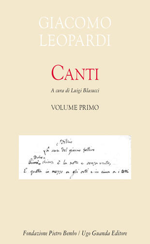 Copertina del libro Canti di Giacomo Leopardi