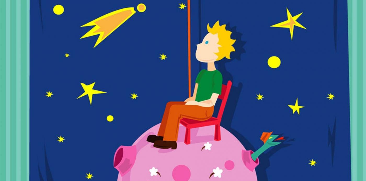 Una illustrazione del Piccolo principe di Antoine de Saint-Exupéry