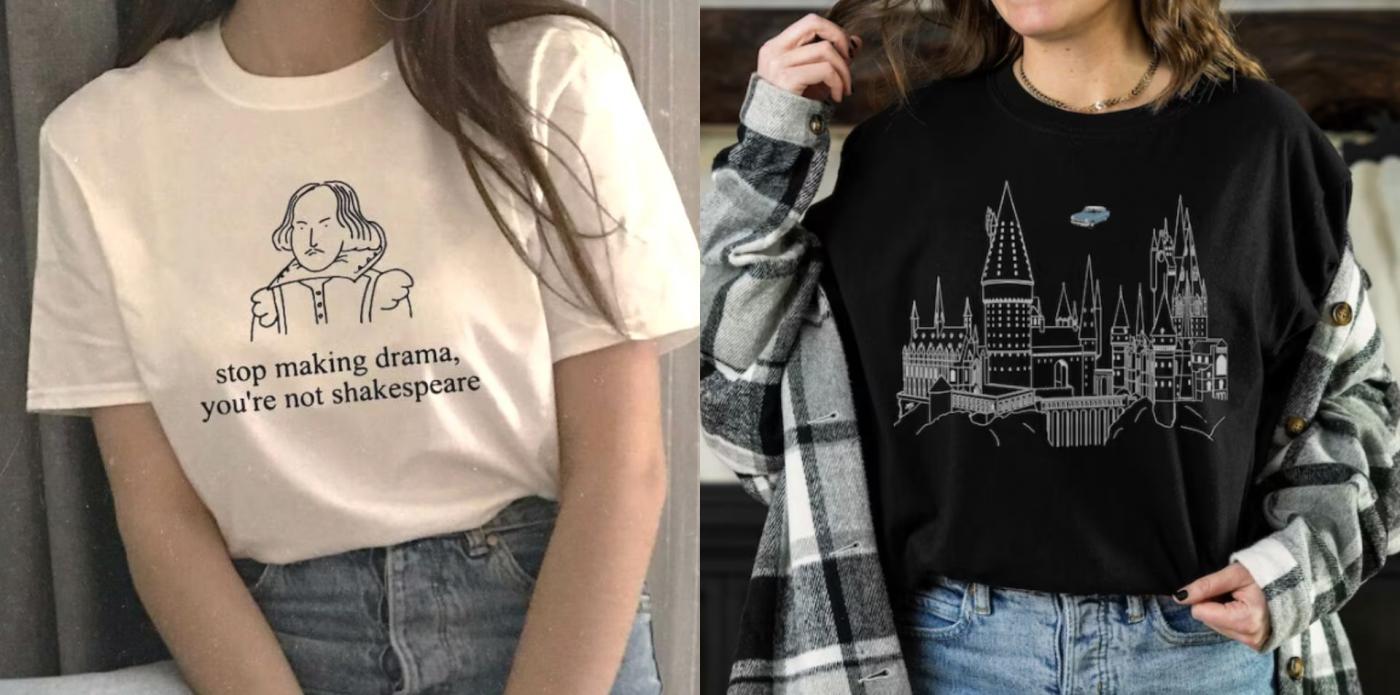 T-shirt a tema libri