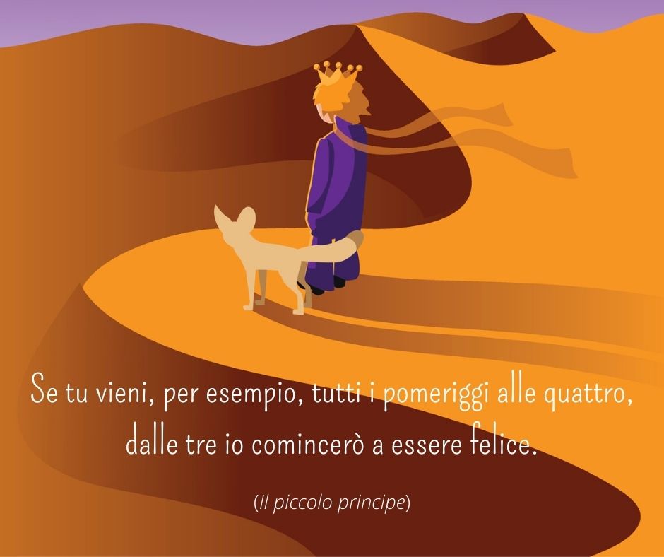 Una delle frasi tratte da Il piccolo principe di Antoine de Saint-Exupéry