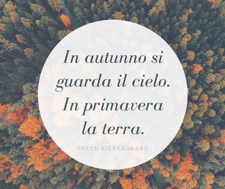 Una delle frasi sull'autunno scritta da Søren Kierkegaard 