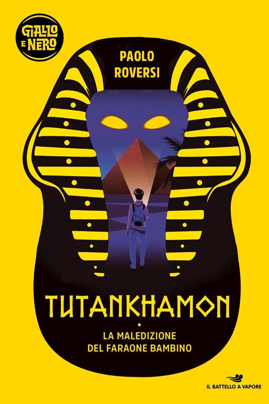 copertina del libro per ragazzi tutankhamon, la maledizione del faraone bambino