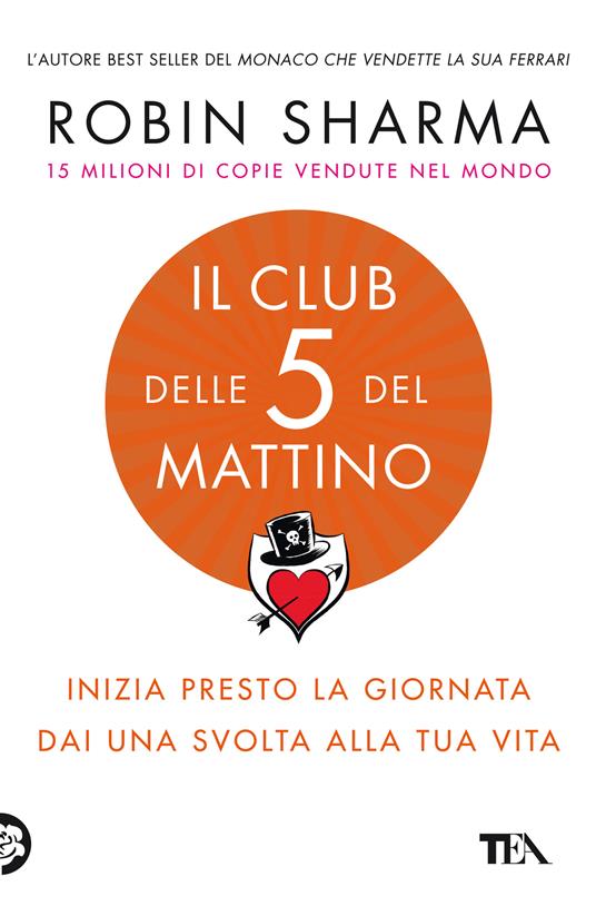 copertina del libro motivazionale il club delle cinque del mattino di robin sharma