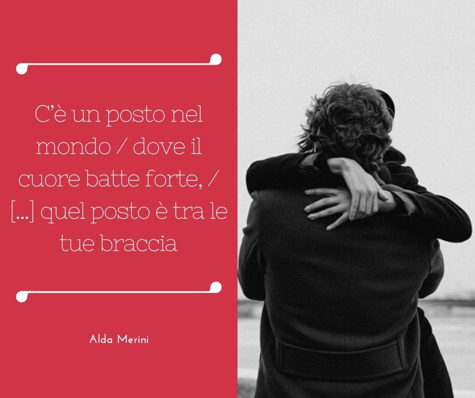 Versi tratti da una delle poesie di Alda Merini