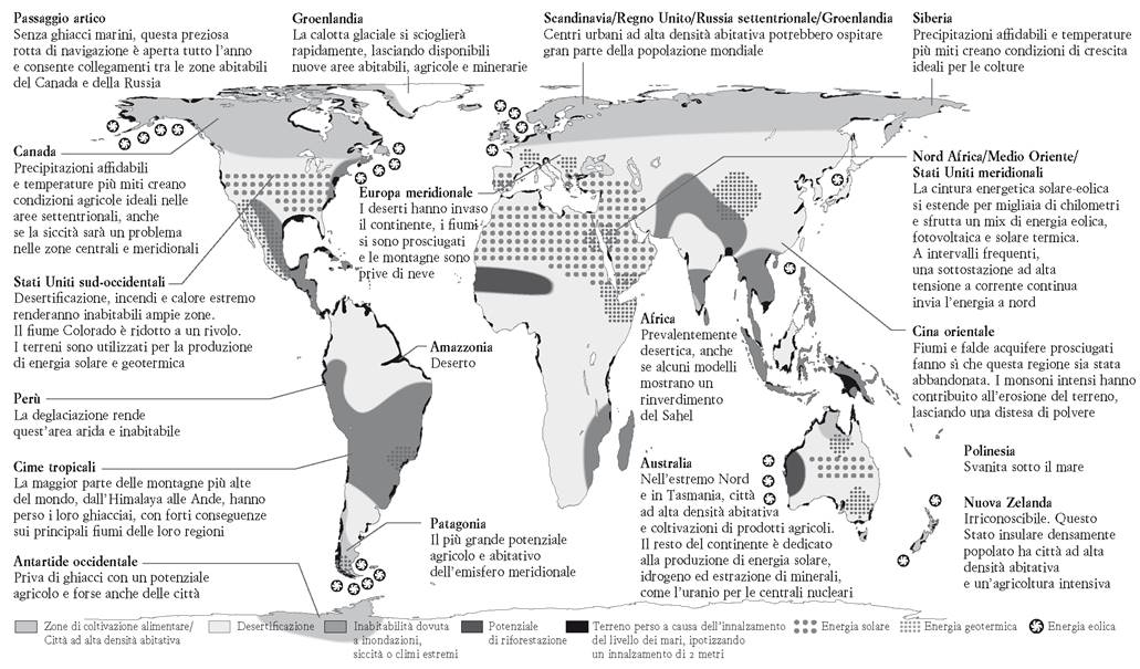 Cartina estrapolata da Il secolo nomade di Gaia Vince