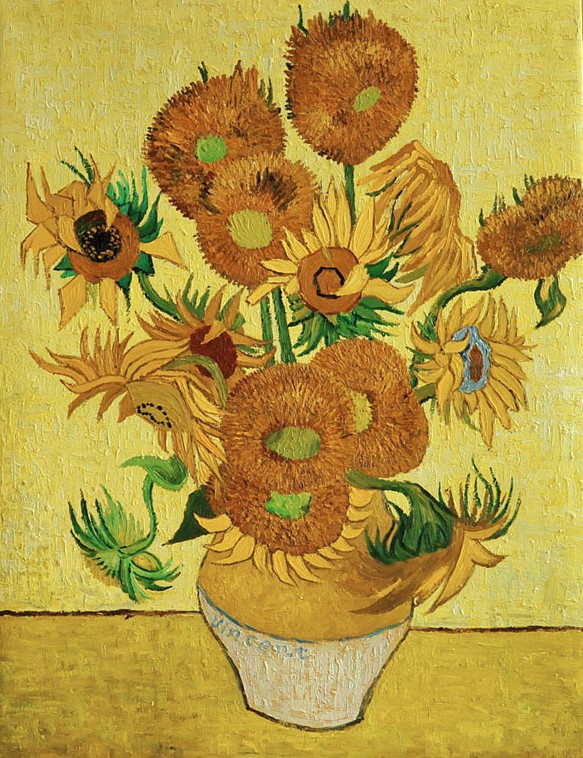 "Vaso con quindici girasoli", Vincent Van Gogh (olio su tela, 1889, Van Gogh Museum di Amsterdam)