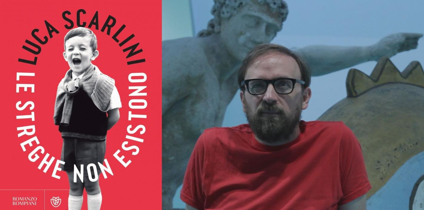 Luca Scarlini e la copertina del suo libro Le streghe non esistono