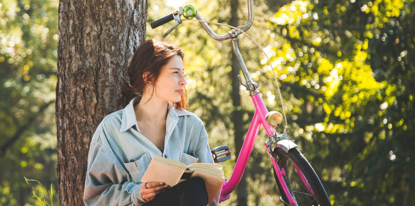 leggere, lettrice, ragazza, lettura, libro, parco