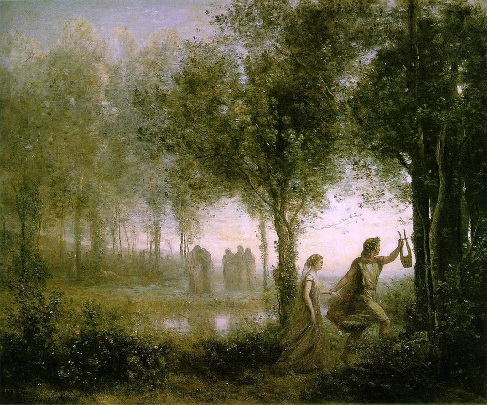 Orfeo guida Euridice fuori dall’oltretomba Jean-Baptiste-Camille Corot