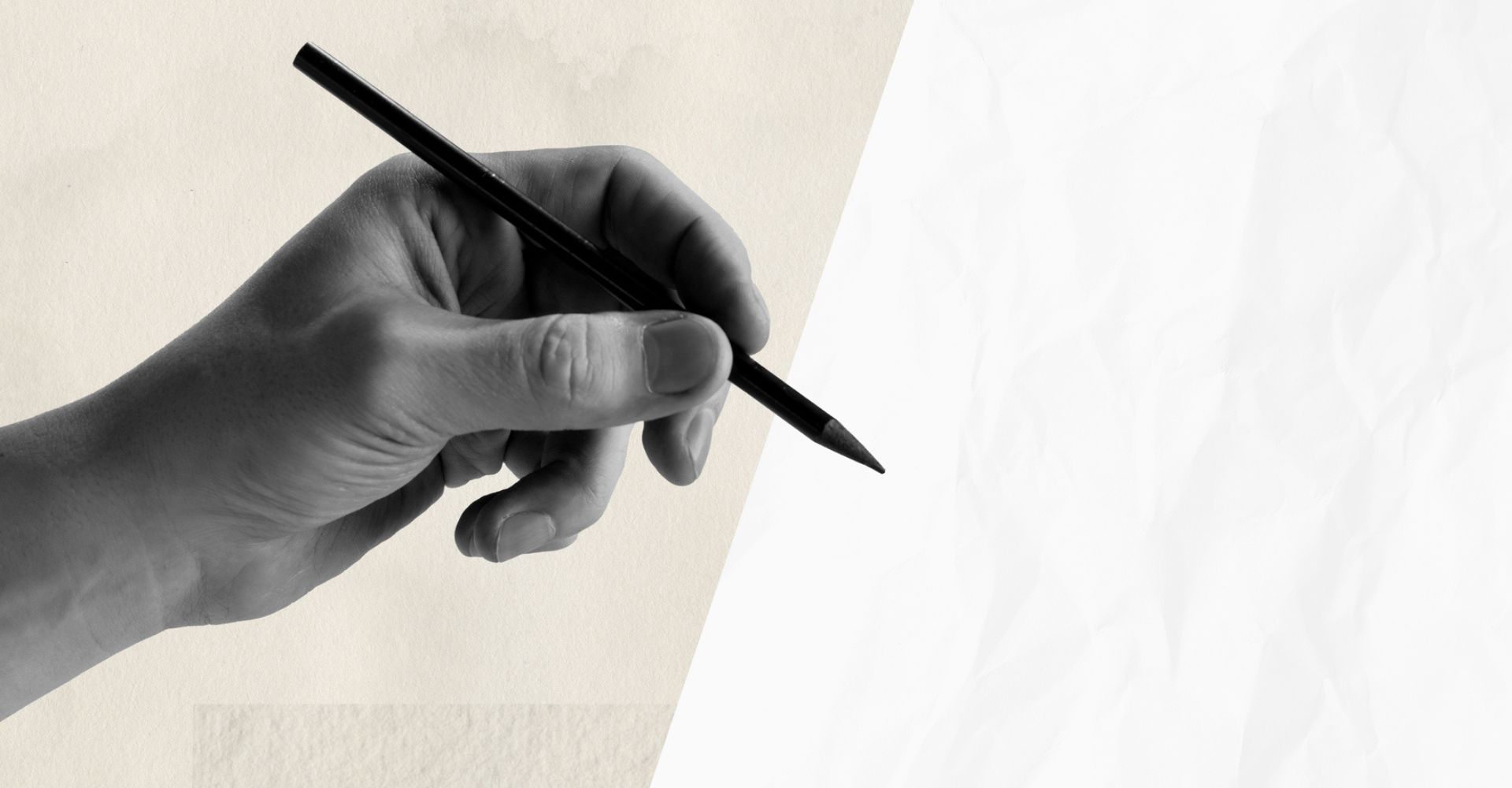 Un'illustrazione raffigurante una mano che tiene in mano una matita