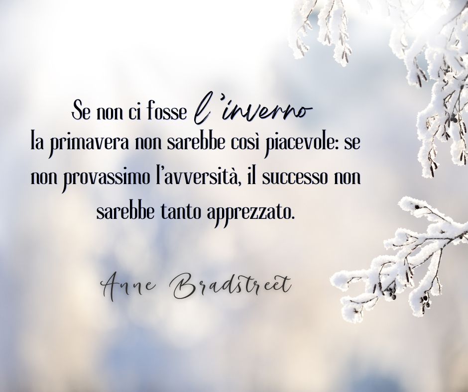 Una delle frasi sull'inverno di Anne Bradstreet