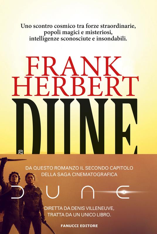 copertina di dune da cui verrà tratto un film del 2024