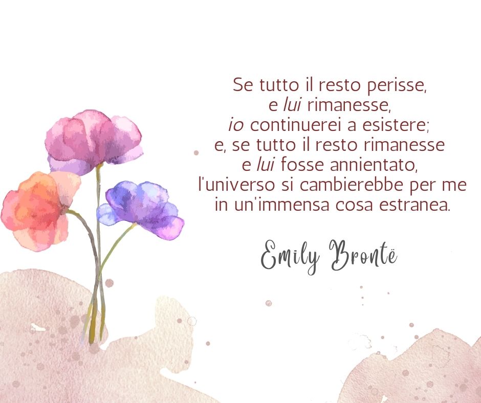 una frase romantica di emily bronte